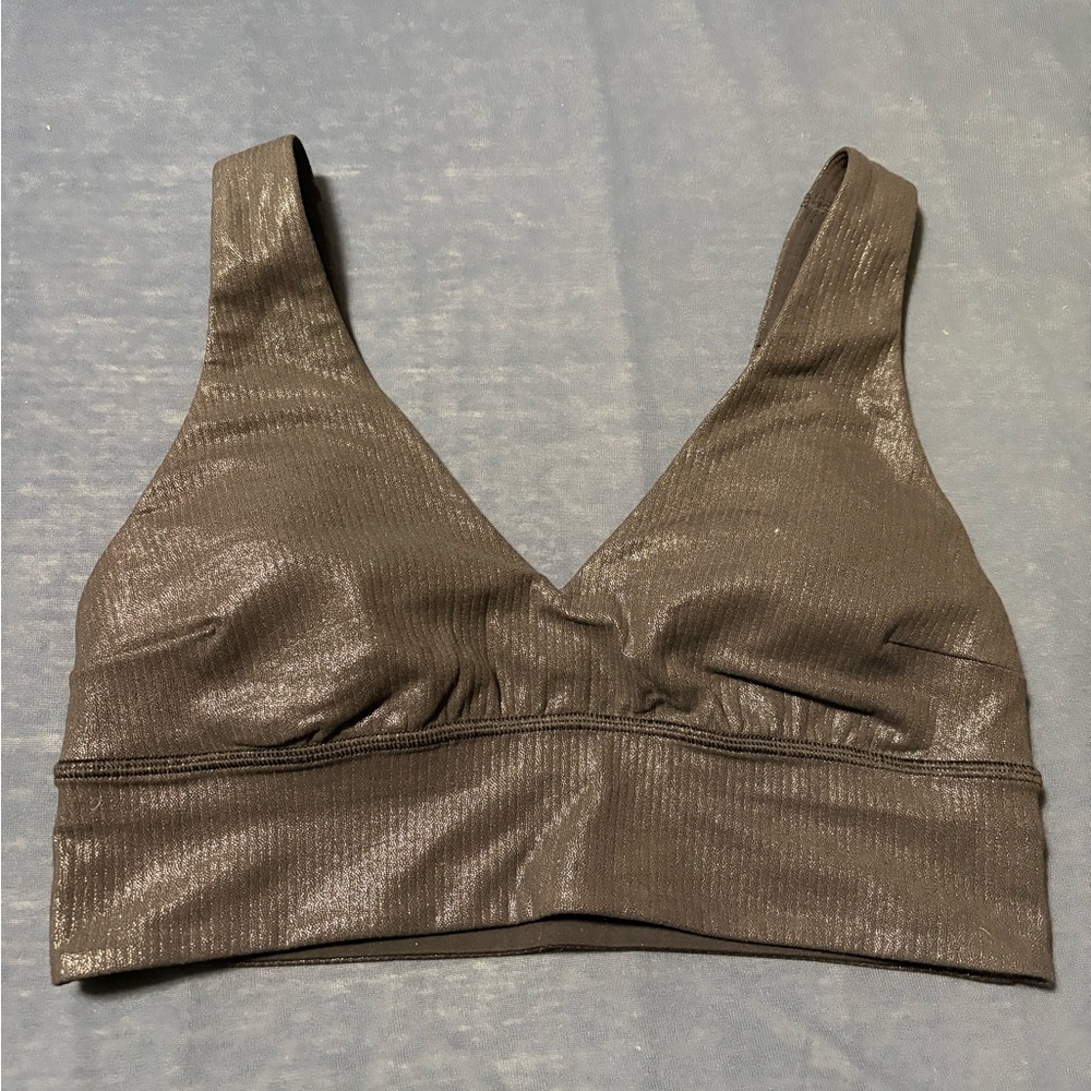 Lululemon Align Ribbed V Neck Bra C/D *Shine size 8